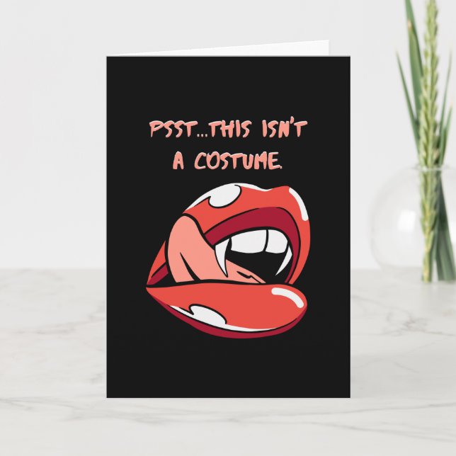 Cartão Psst... Isto não é uma fantasia (Frente)