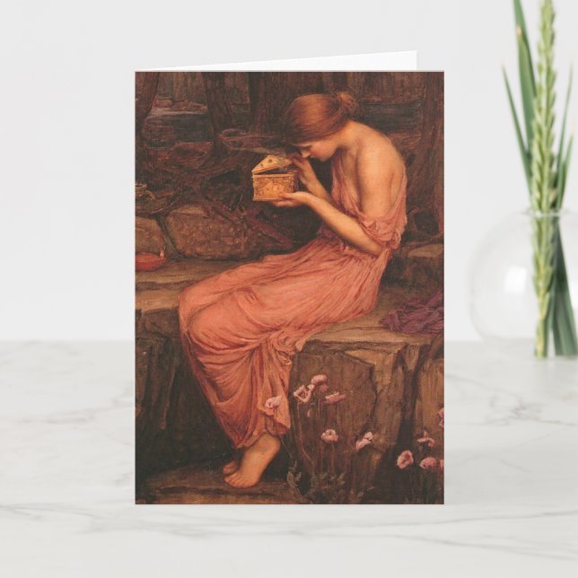 Cartão Psyche and Golden Box John William Waterhouse (Frente)