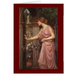 Cartão Psyche entrando no jardim do Cupido