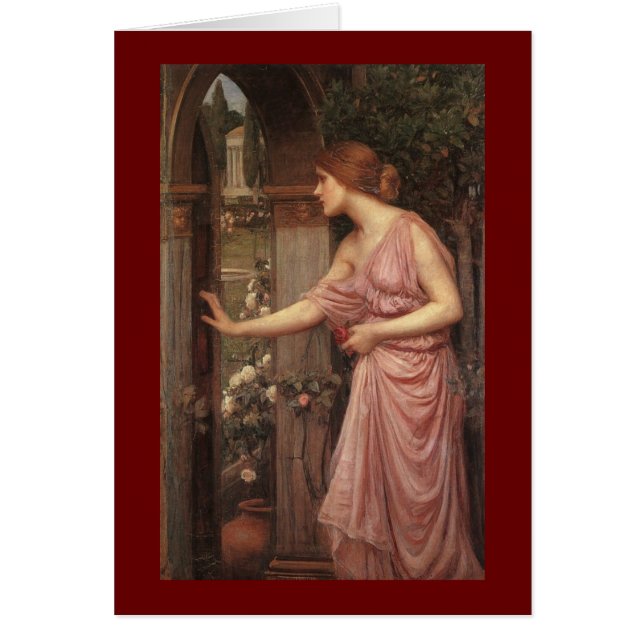Cartão Psyche entrando no jardim do Cupido (Frente)