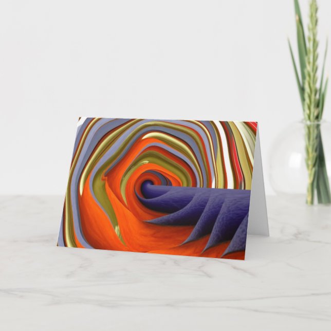 Cartão Psychedelic Abstract Customizable Greeting Card (Frente)