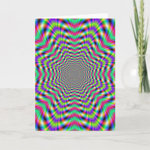Cartão Psychedelic Stars in Stars Greeting Card