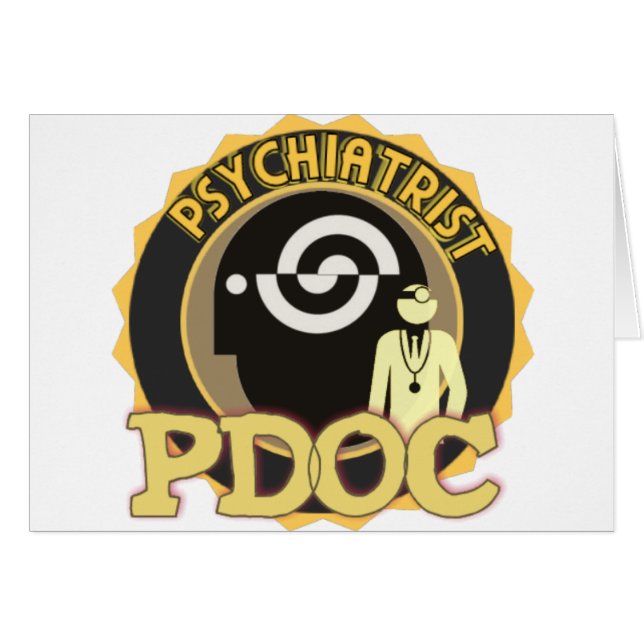 CARTÃO PSYCHIATRISTA DE LOGOTIPO PDOC (Frente Horizontal)