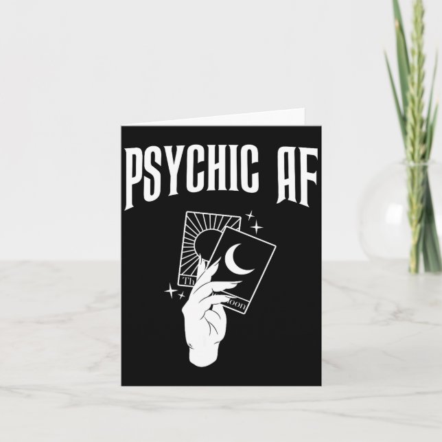 Cartão Psychic Af Funny New Age Occult Tarot Clairvoyant  (Frente)