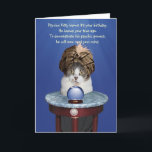 Cartão Psychic Mikie Funny Birthday<br><div class="desc">Cartão engraçado personalizável com o Psychic Mikie. Você pode personalizar todo o texto e alterar as fontes. O fundo do raio azul na frente é obrigados para PublicDomainPictures. netO turbante é obrigado para uma imagem do clker.com e a bola de vidro também é. Você pode mover a bola de vidro...</div>