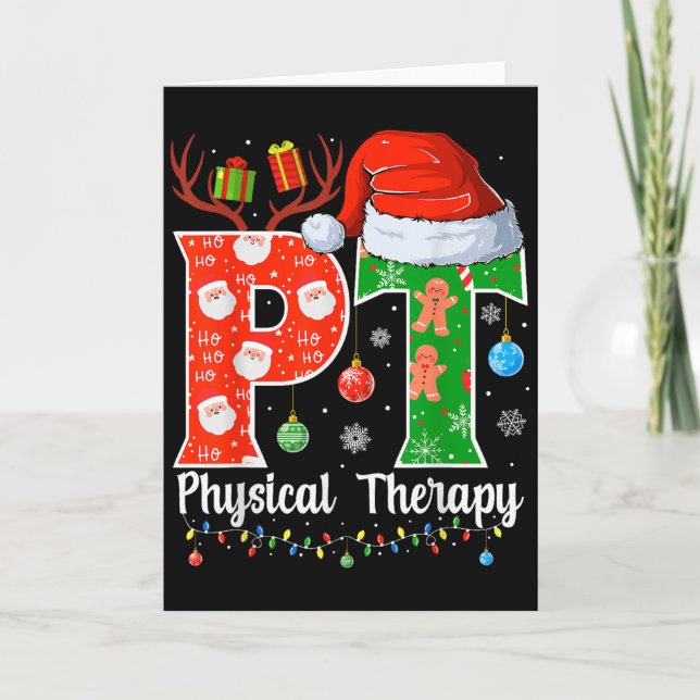 Cartão Pt Christmas Physical Therapy Christmas Pt Xmas  (Frente)