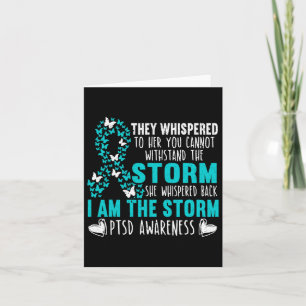 Cartão Ptsd Sensibilização Borboleta Estresse Pós-traumát