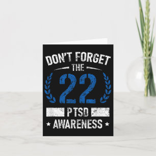 Cartão Ptsd: Sensibilização Suicida Soldado Americano Vet