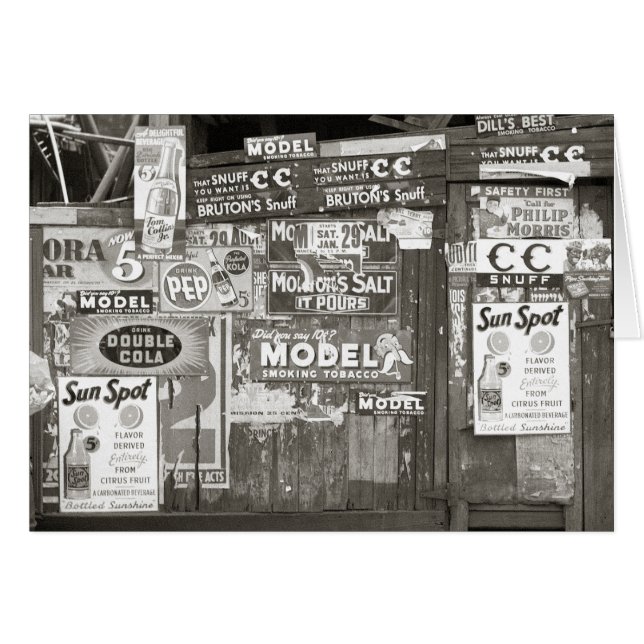 Cartão Publicidade Antiga, 1938 (Frente Horizontal)