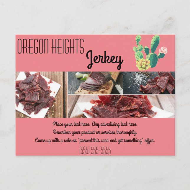 Cartão publicitário comercial Bohemian Cactus Succ (Frente)