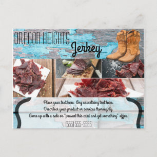 Cartão publicitário para empresas Boo de porta azu