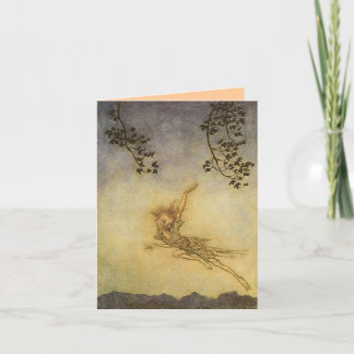 Cartão Puck, A Sprite Notecard Arthur Rackham
