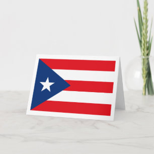 Cartão Puerto Rico Flag Greeting Card