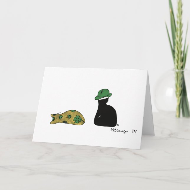 Cartão Puffie and Muffie St. Patrick's Day Card (Frente)