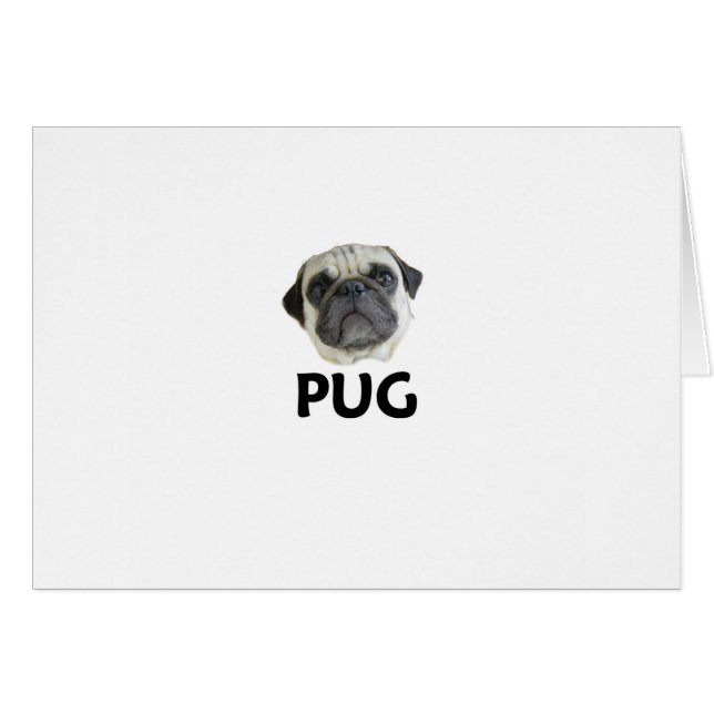 Cartão Pug (Frente Horizontal)
