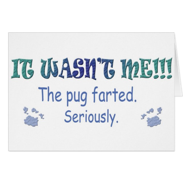 Cartão Pug (Frente Horizontal)