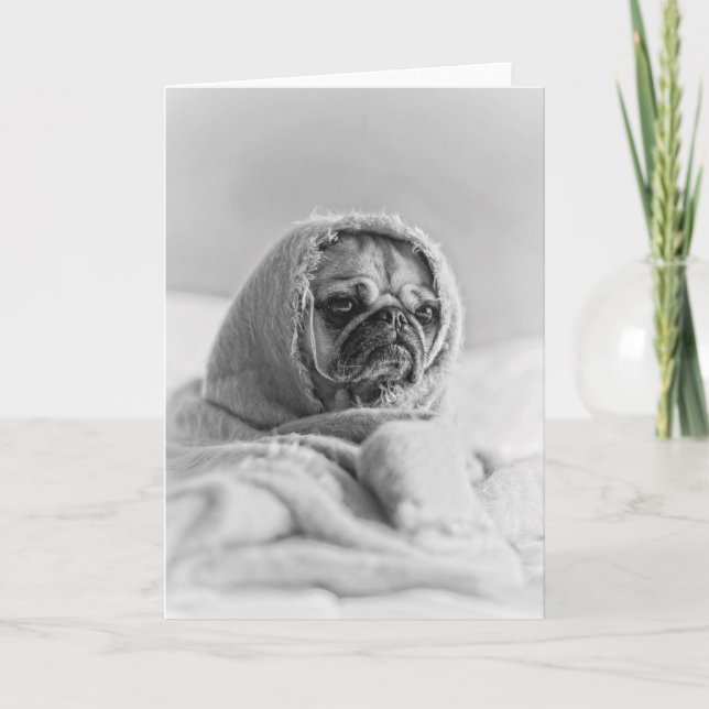 Cartão Pug Antigo País (Frente)