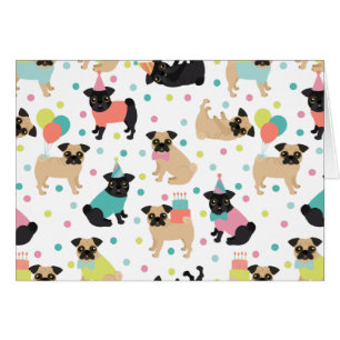Cartão Pug Birthday