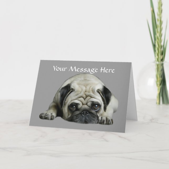 Cartão Pug Clown At Heart Greeting Card (Frente)