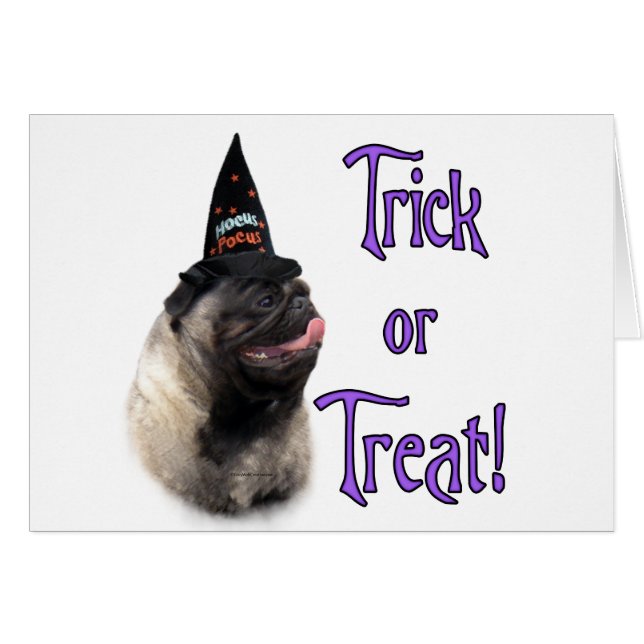 Cartão Pug (desmaiar) Trick (Frente Horizontal)