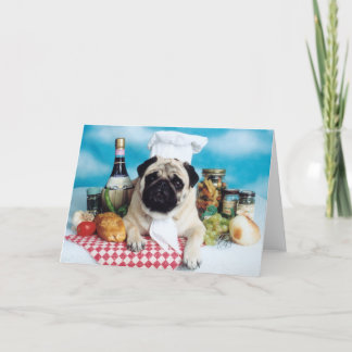 Cartão Pug Dog Chef