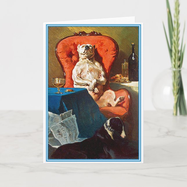 Cartão Pug Dog in An Armchair (Frente)