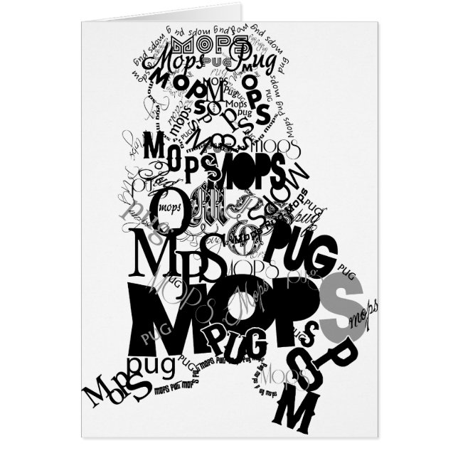 Cartão Pug dos tipos (Frente)