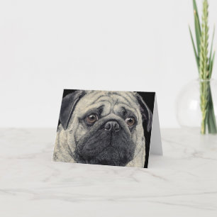 Cartão Pug Face Card - "Pugshot"