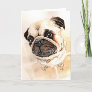 Cartão Pug Greeting Card