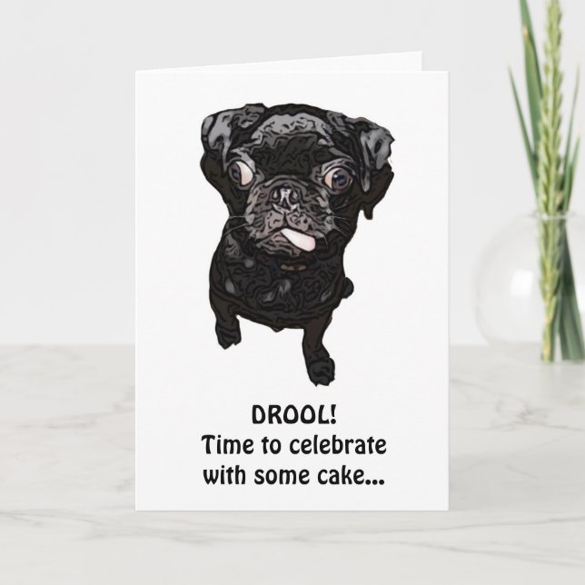 Cartão Pug Greeting Card (Frente)