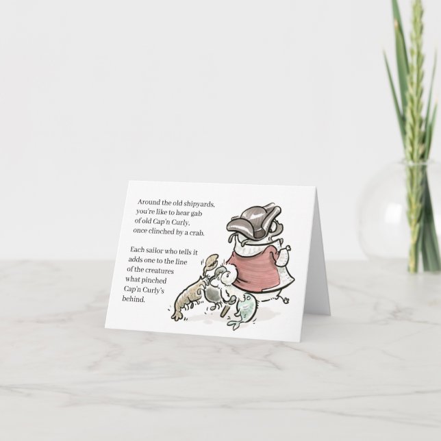 Cartão Pug Poesia: Boné n Cartola (Frente)