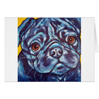 Cartão Pug preto