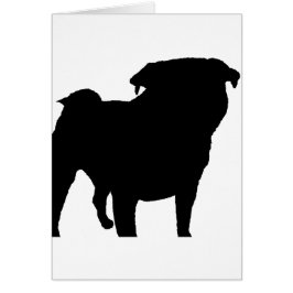 Cartão Pug Silhouette