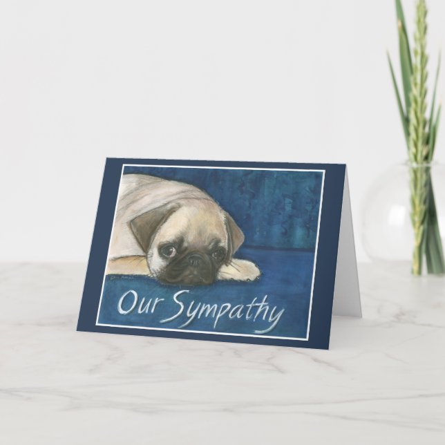 Cartão Pug Sympathy Card (Frente)