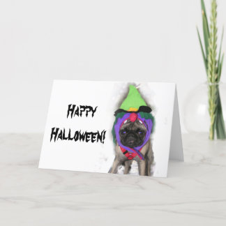 Cartão Pug Witch
