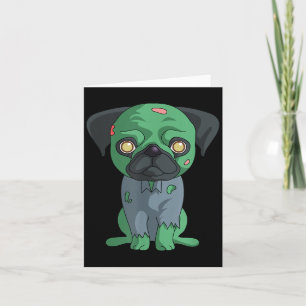 Cartão Pug Zumbi