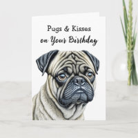 Pugs e beijos no seu aniversário
