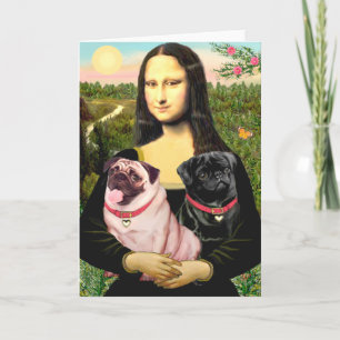 Cartão Pugs (Fawn + Blk) - Mona Lisa