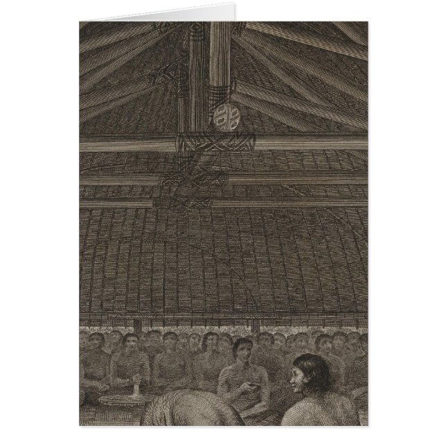 Cartão Pulaho Bebendo Kava, Tonga (Frente)