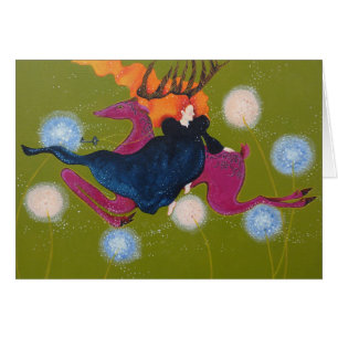 Cartão Pulando cervos