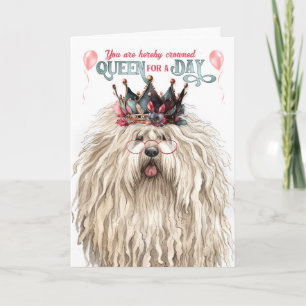 Cartão Puli Dog Queen para o Dia de Aniversário Engraçado