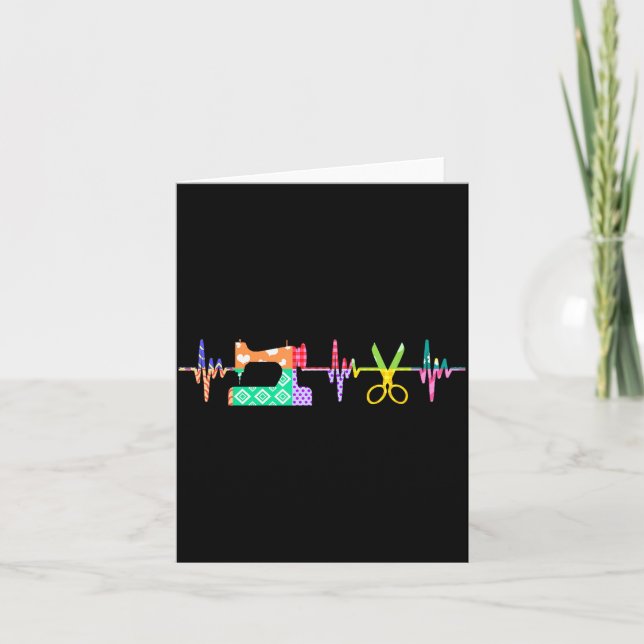 Cartão Pulsação de Costura de Quilter Para Amante de Quil (Frente)