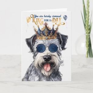 Cartão Pumi Dog King para um dia de aniversário engraçado