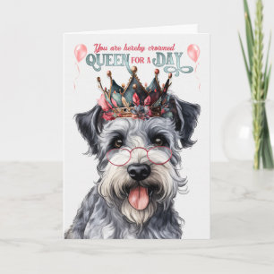 Cartão Pumi Dog Queen para o dia feliz aniversário