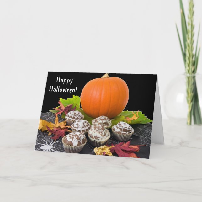 Cartão Pumpkin and Cupcakes Card (Frente)