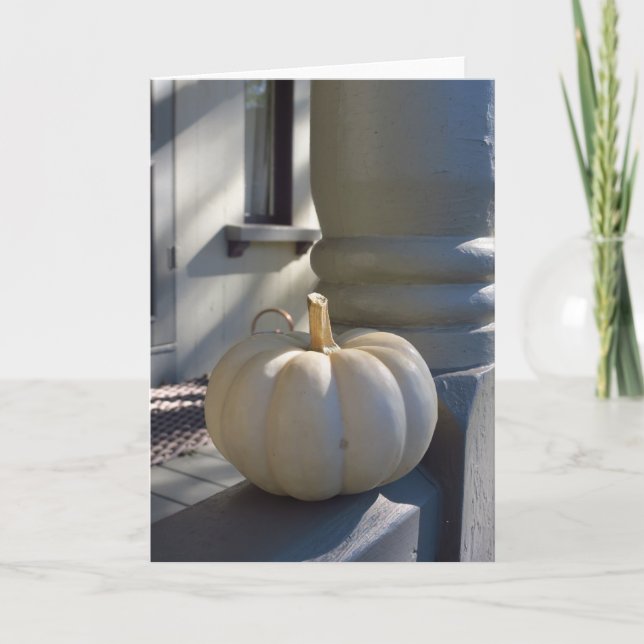 Cartão Pumpkin branco na volta - Vinha de Martha (Frente)