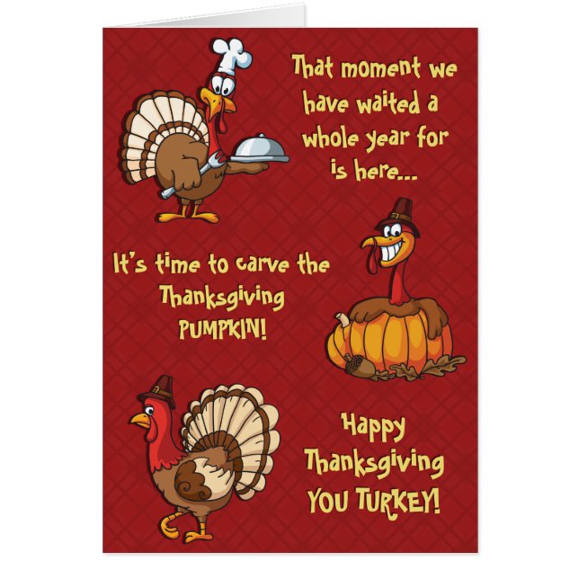 Cartão Pumpkin de Ação de Graças (Frente)