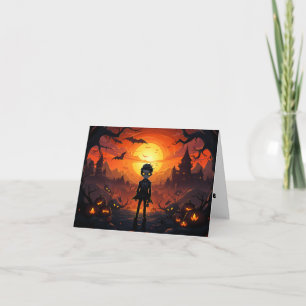 Cartão Pumpkin De Vampiro E Halloween