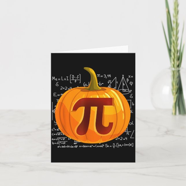 Cartão Pumpkin E Math Shirt Funny Halloween Thanksgiving  (Frente)