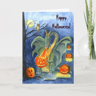 Cartão Pumpkin Fire Dragon card